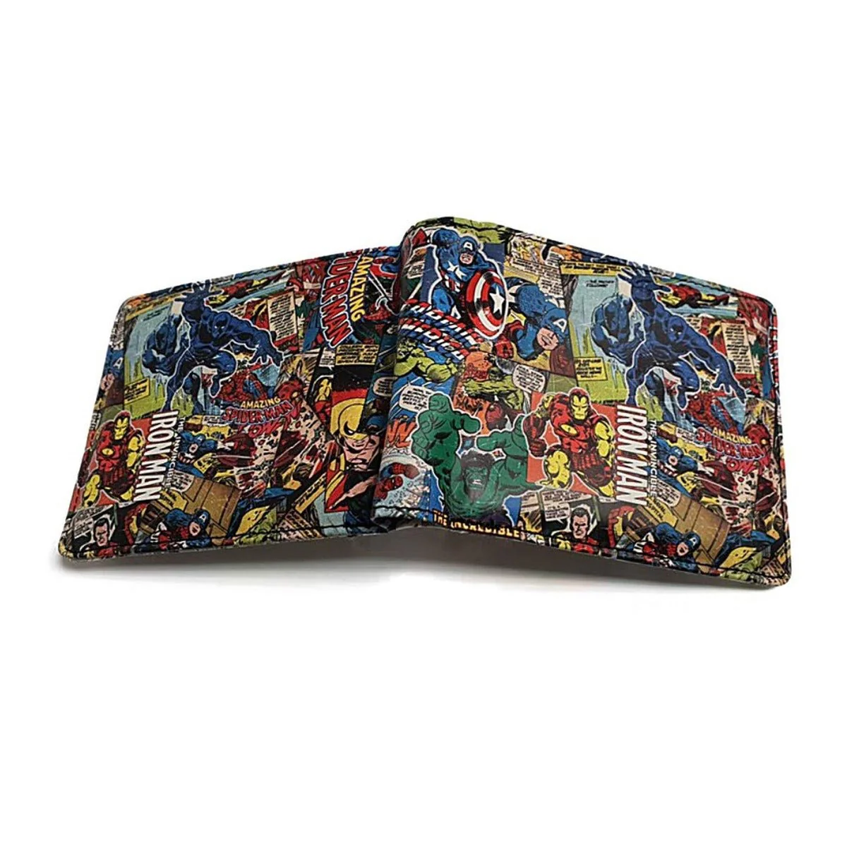 Marvel Allover Print Retro Comic-Style Wallet - Image 2
