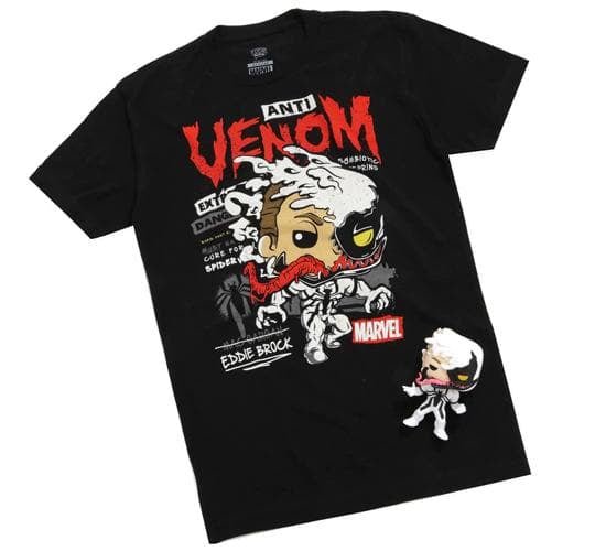 Marvel Eddie Brock Anti-Venom Funko Pop! Vinyl and Tee Set - Image 3