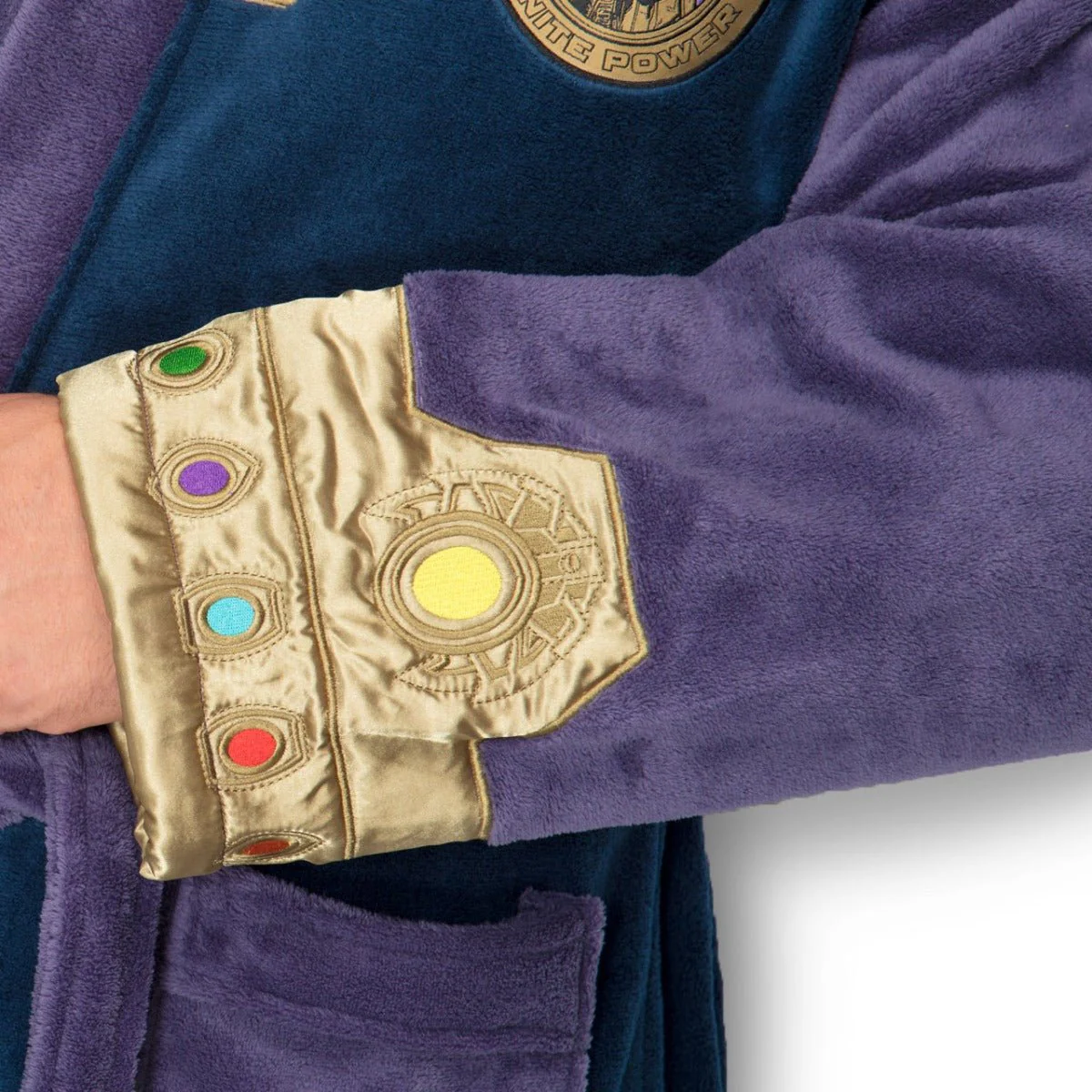 Marvel Avengers Infinity War Thanos Character Bathrobe with Gauntlet - Image 2