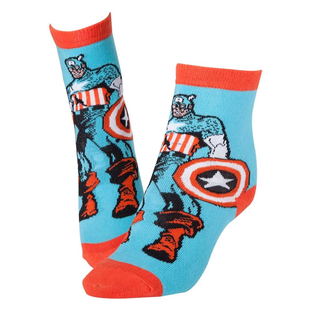 Marvel Captain America Red and Blue Hero Socks - Image 2
