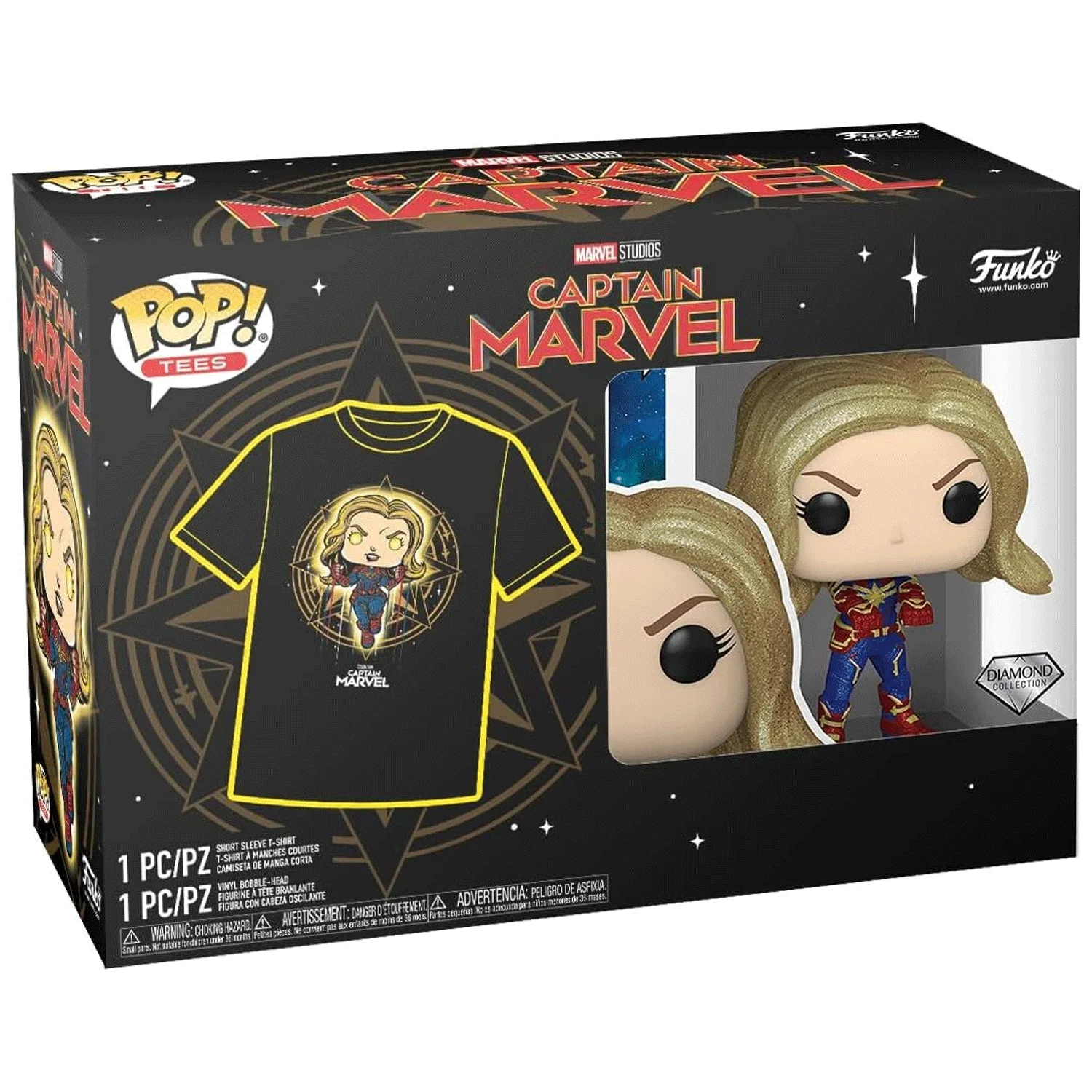 Marvel Captain Marvel Pop! Vinyl and Tee Set - Image 3