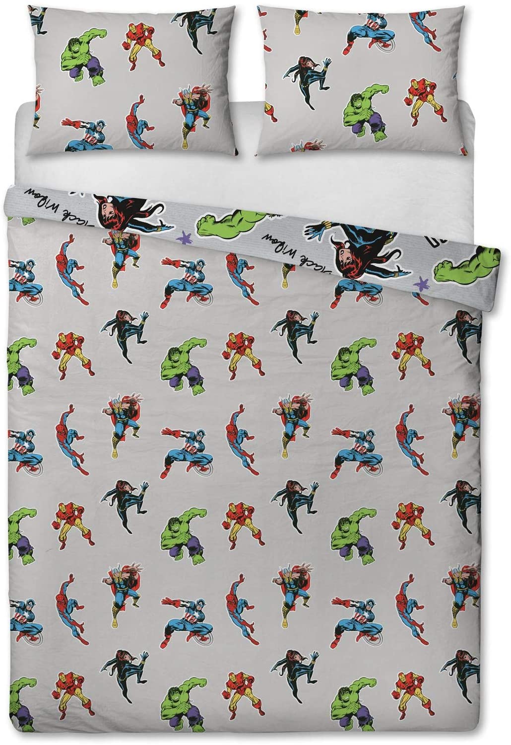 Marvel Comics Reversible Double Duvet Cover Bedding Set - Image 4