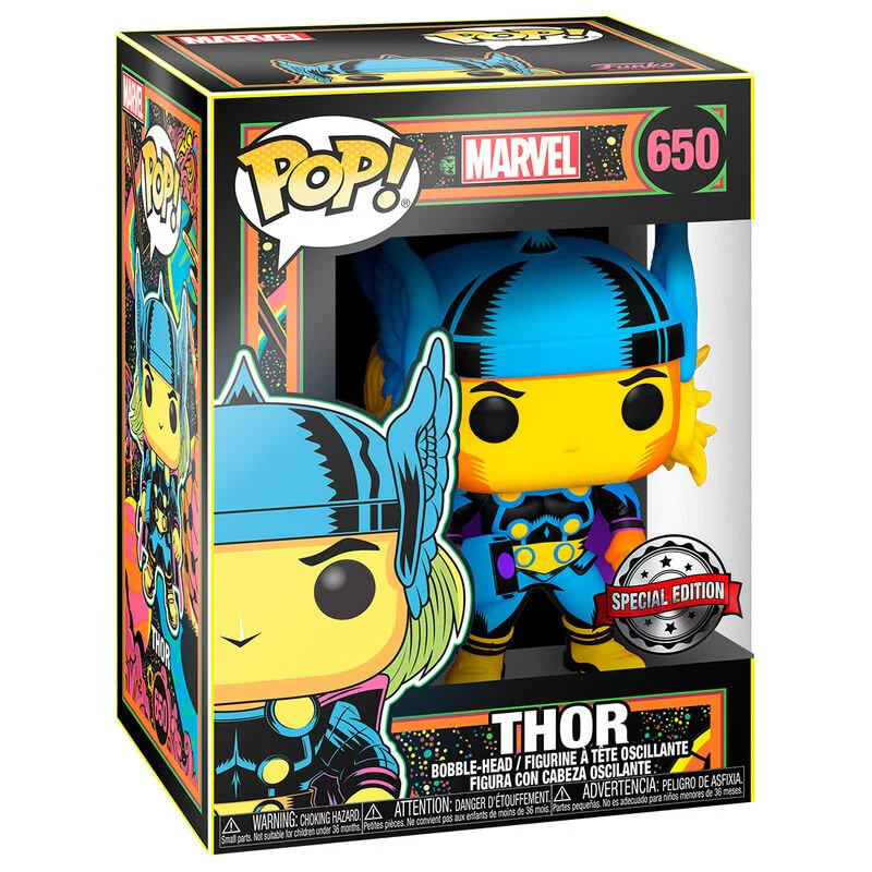 Marvel Funko Pop Vinyl Black Light Thor - Image 3