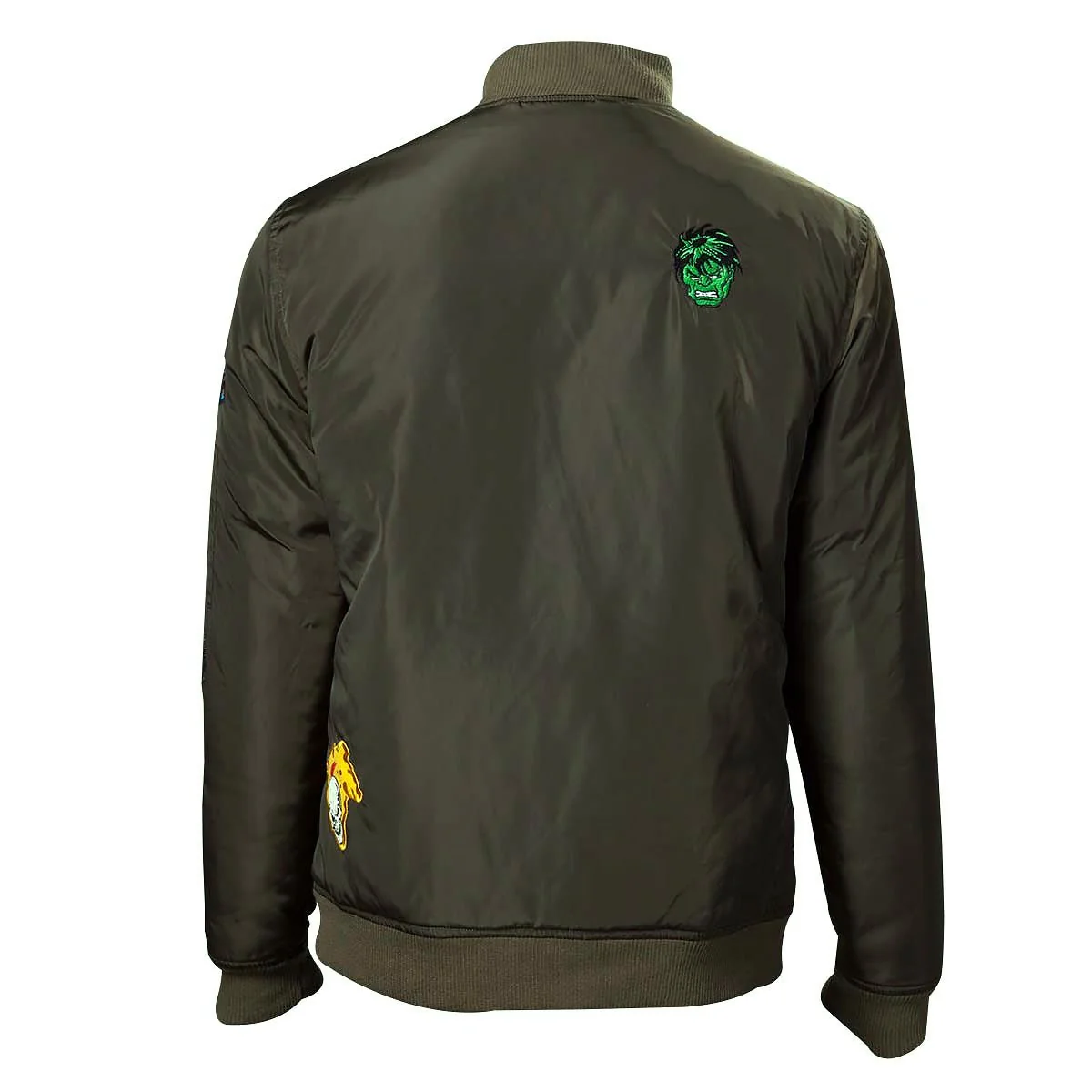 Marvel Men's Olive Bomber Jacket with Patches - Image 2
