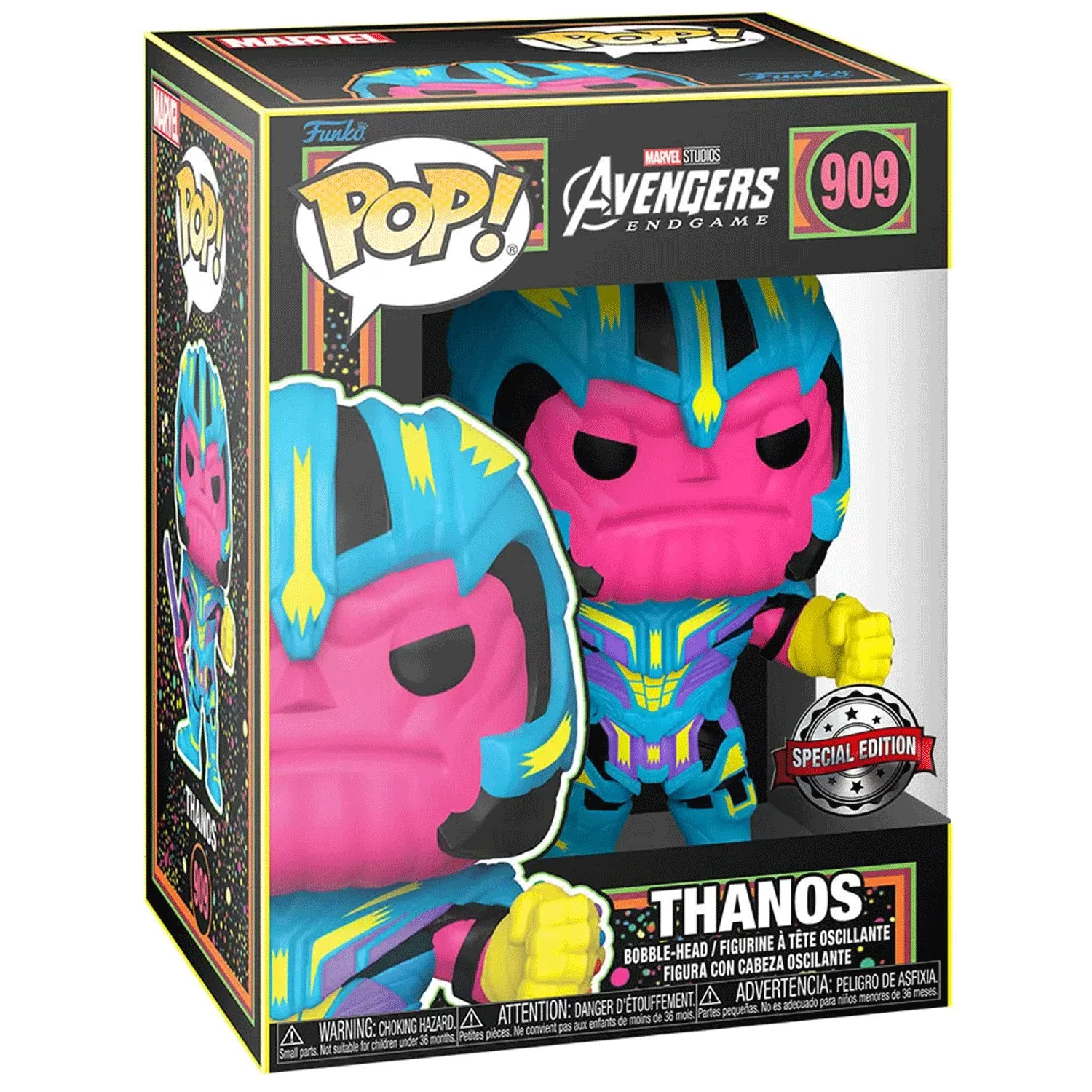 Marvel Thanos Blacklight Pop! Vinyl and Tee Set - Image 4