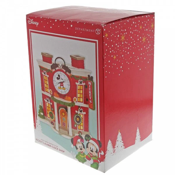 Mickey's Christmas Village Series by D56 - Mickey's Alarm Clock Shop - Image 3