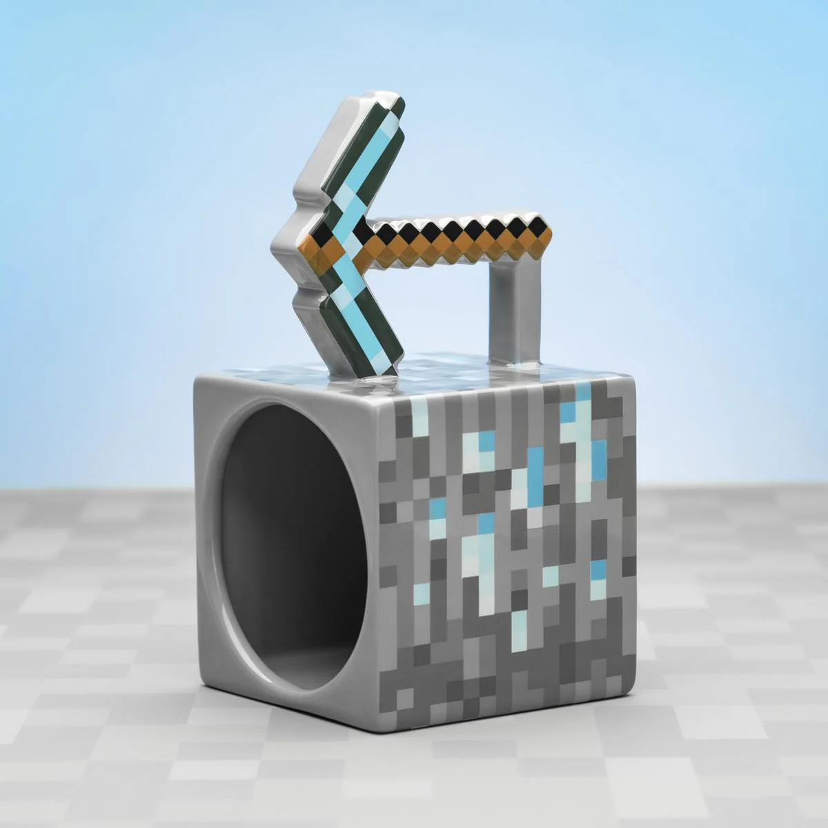 Minecraft Diamond Pickaxe 3D Mug