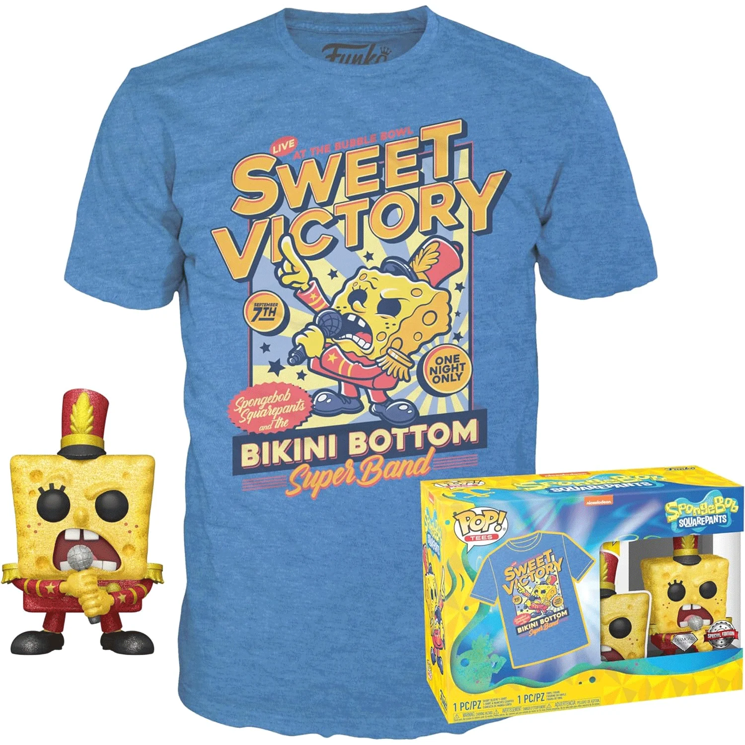 Nickelodeon SpongeBob SquarePants Band LDR Pop! Vinyl and Tee Set - Image 3