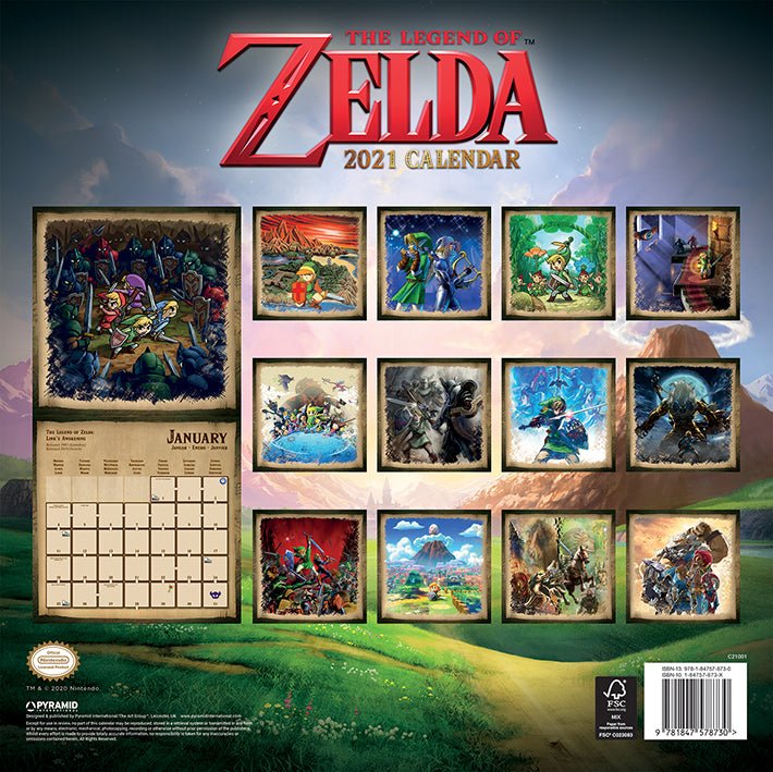 Official The Legend of Zelda 2021 Calendar - Image 3