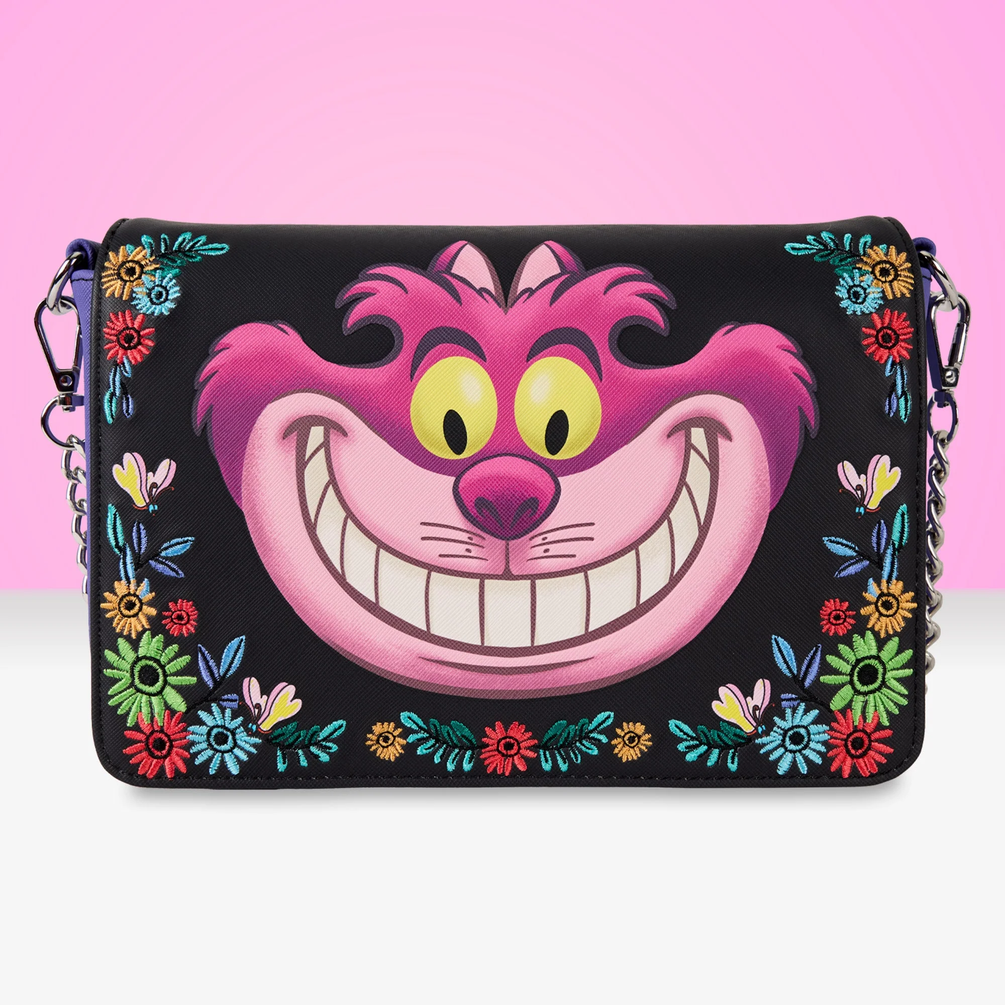 Loungefly x Disney Alice in Wonderland Cheshire Cat Floral Crossbody Bag - Image 2