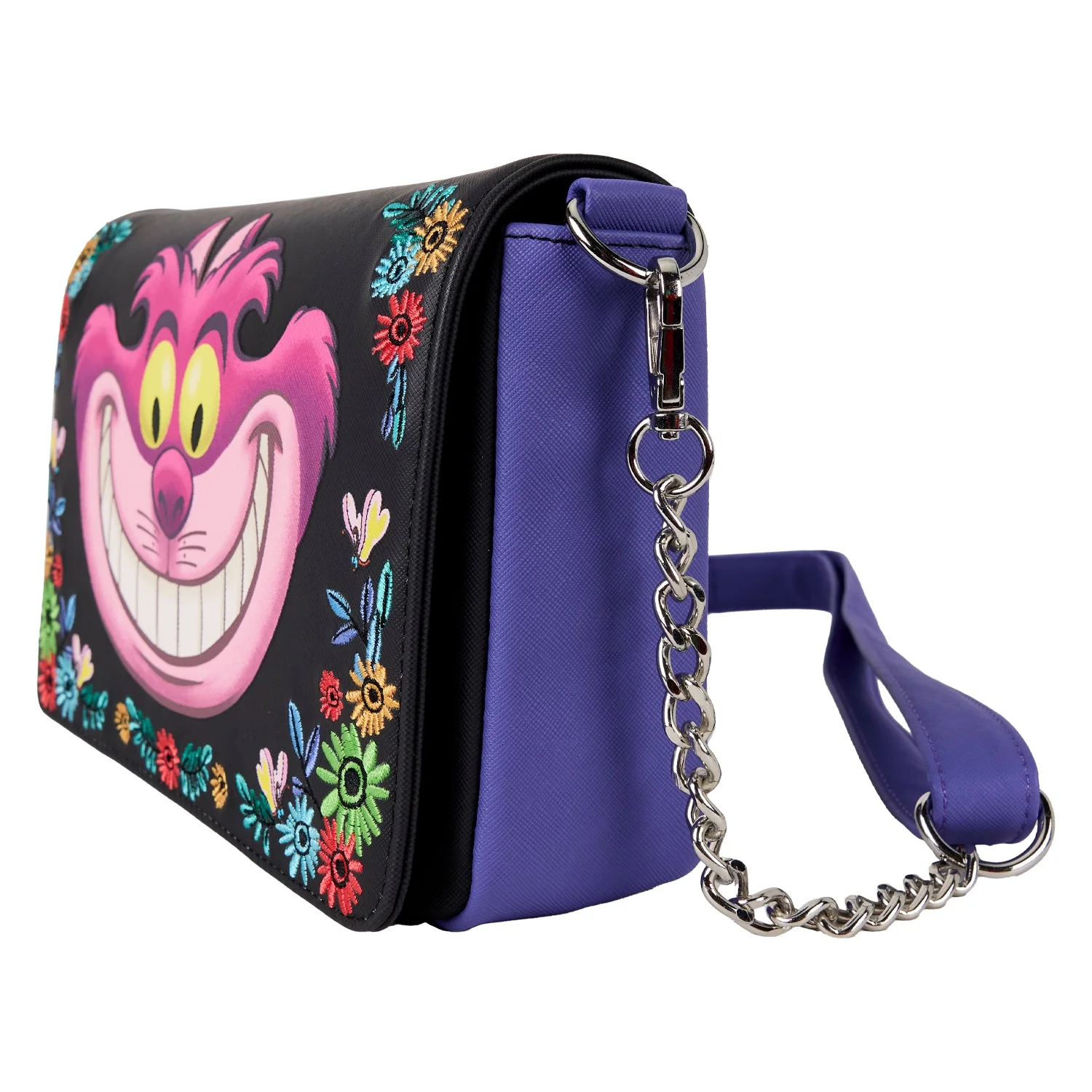 Loungefly x Disney Alice in Wonderland Cheshire Cat Floral Crossbody Bag - Image 3