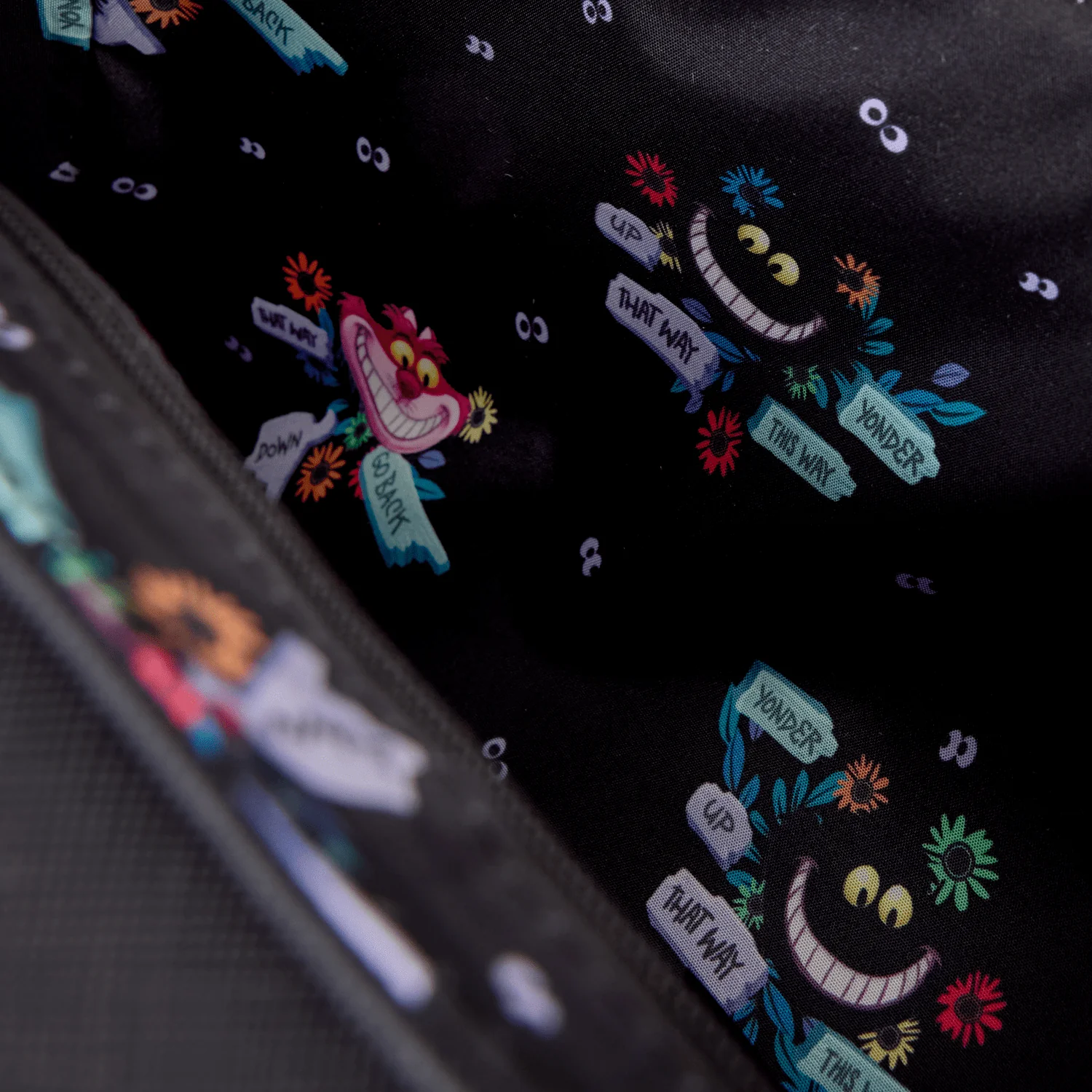 Loungefly x Disney Alice in Wonderland Cheshire Cat Floral Crossbody Bag - Image 6