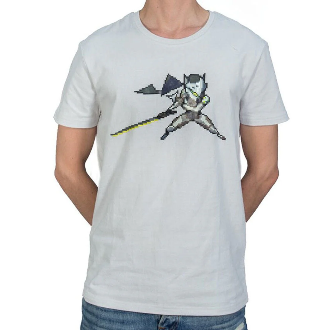 Overwatch Genji Character Pixel Art T-Shirt - Image 4