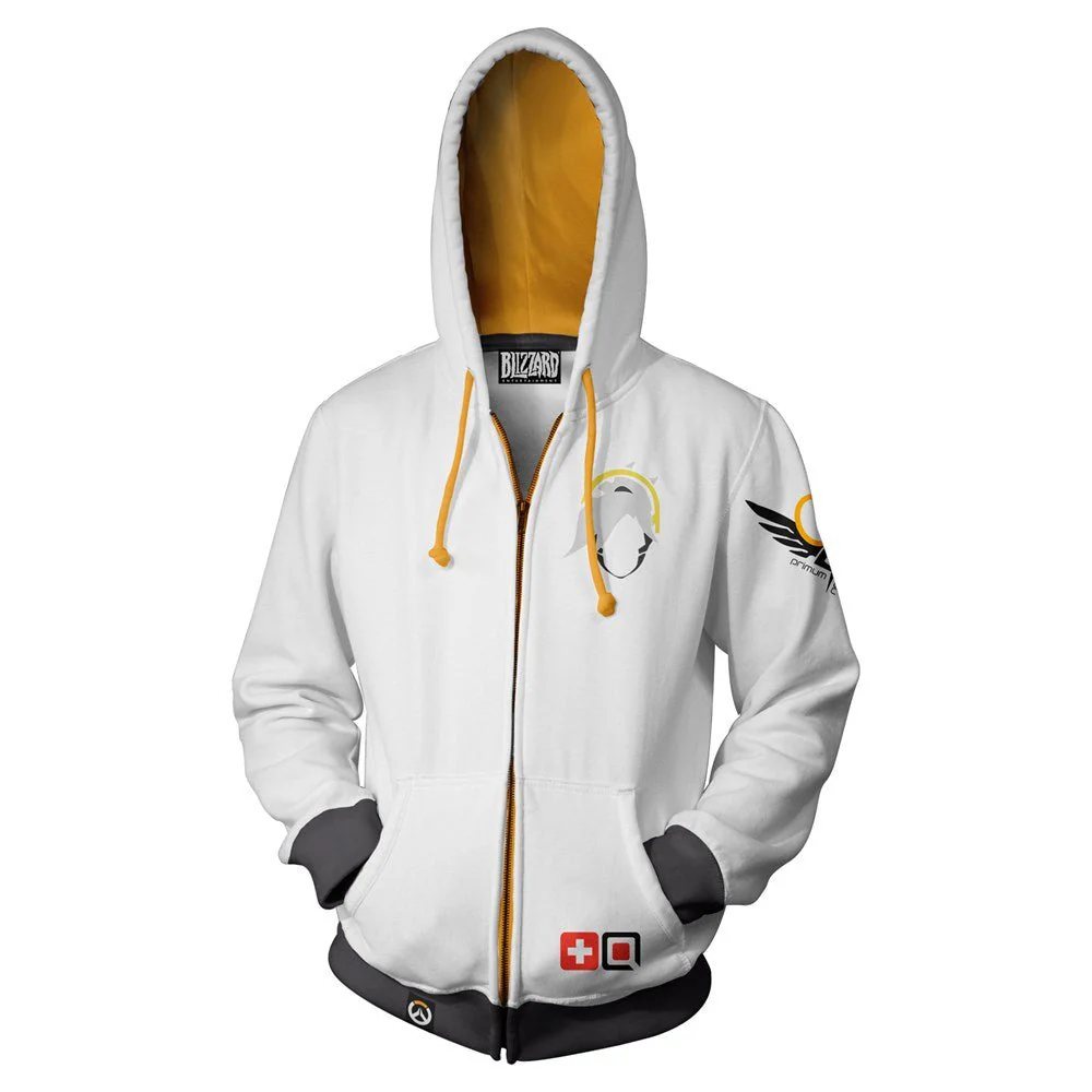 Overwatch Mercy Zip-Up Hoodie - Image 7