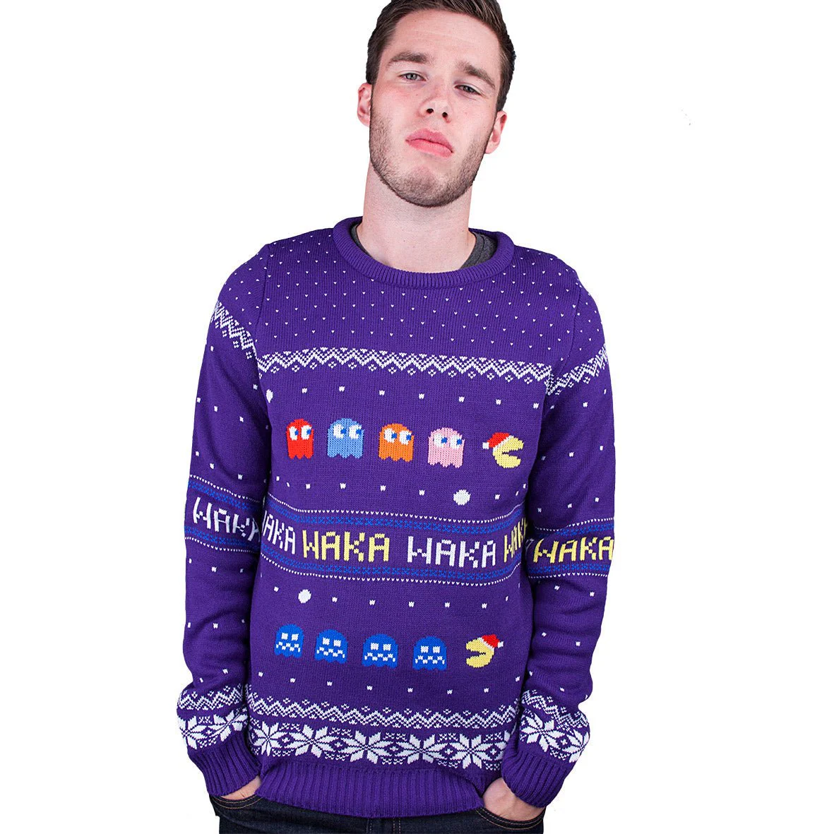 Pacman Knitted Christmas Jumper / Sweater - Image 3