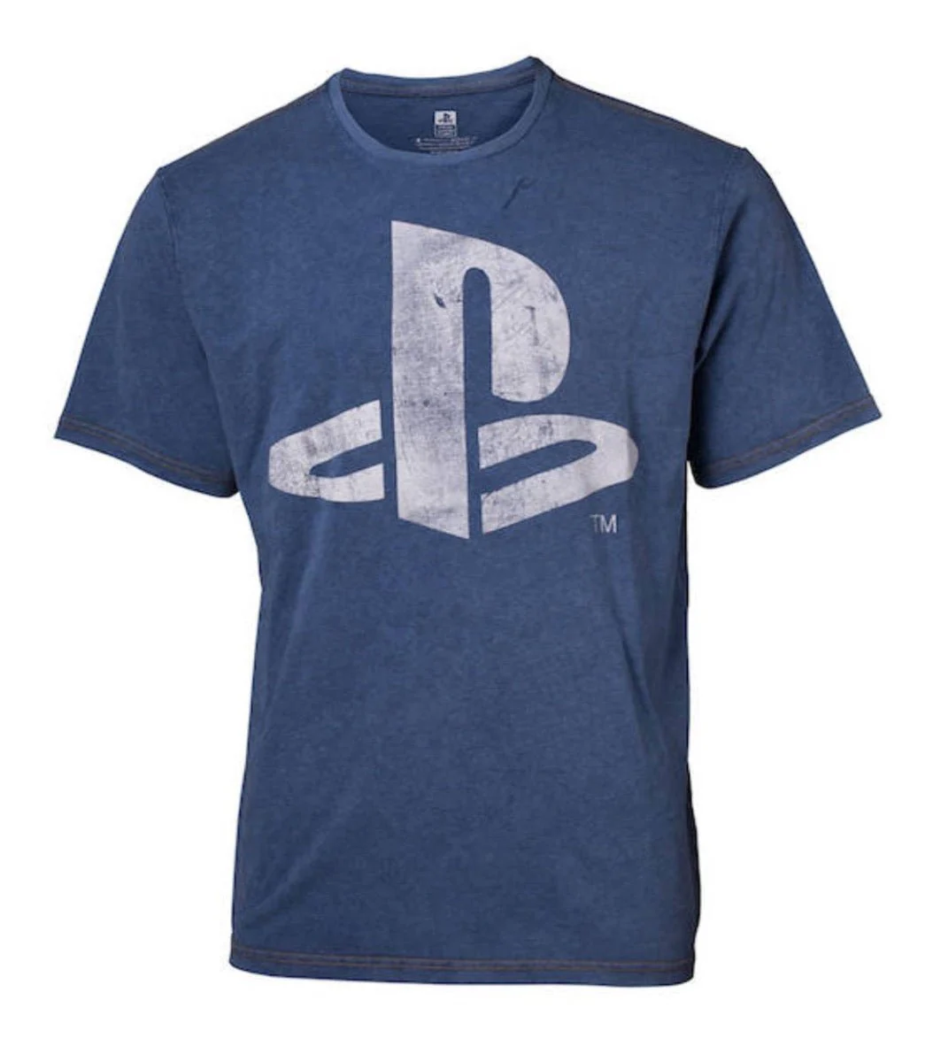 Playstation Faux Denim PS Logo Men's T-Shirt - Image 2