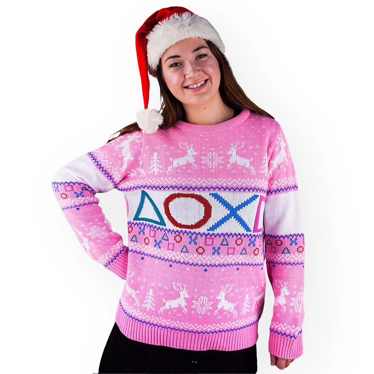 Playstation Pink Knitted Christmas Jumper - Image 2