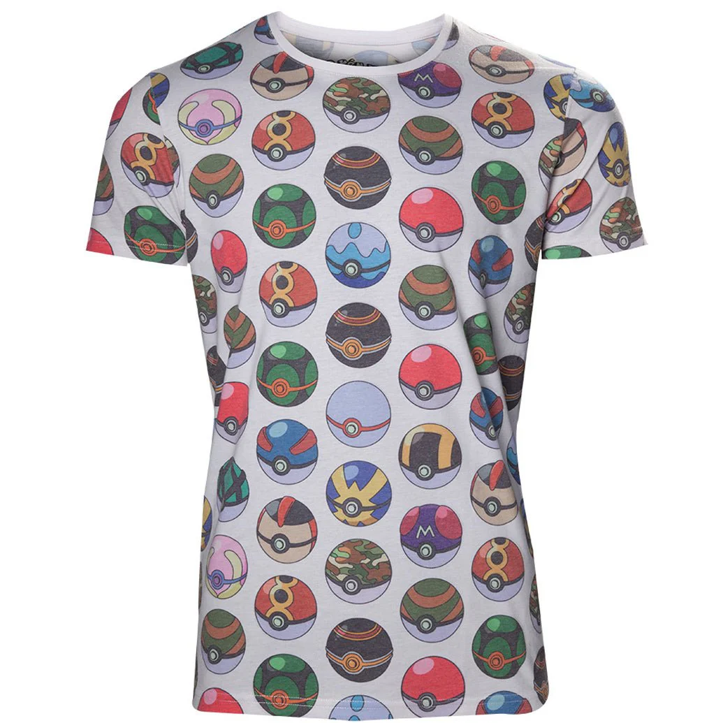 Pokemon Pokeball All Over Print T-shirt - Image 2