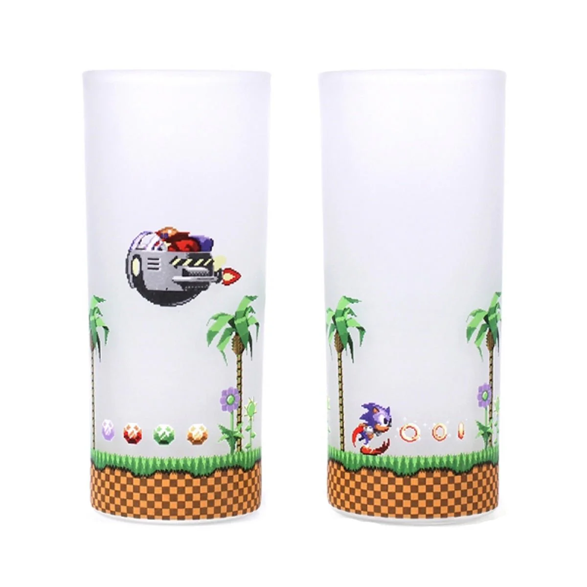 Sonic the Hedgehog Set of 2 Glasses (Sonic & Eggman)