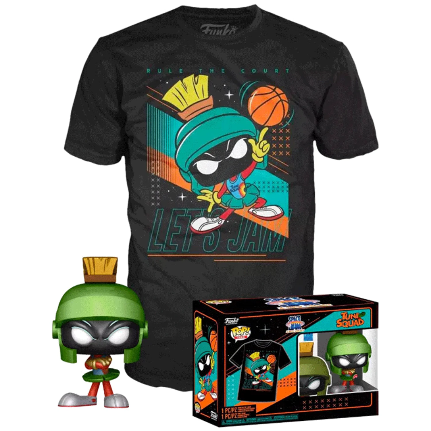 Space Jam 2 Marvin the Martian Pop! Vinyl and Tee Set - Image 3