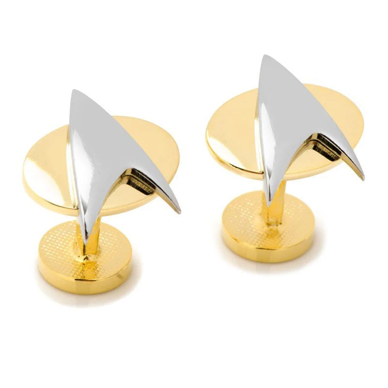Star Trek Two-Tone Delta Shield Cufflinks - Image 2