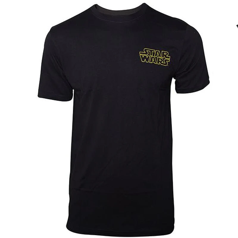 Star Wars Black Logo T-Shirt with Character List - Image 6