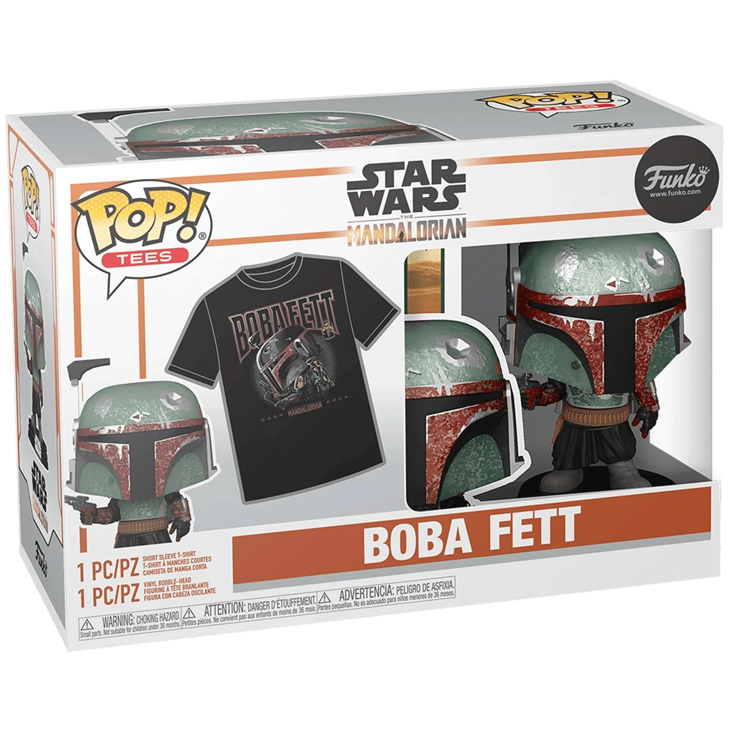 Star Wars Boba Fett with Blasters Pop! Vinyl and Tee Set - Image 4