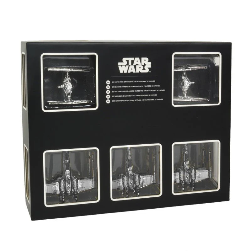 Star Wars Christmas Tree Ornaments - Silver (Set of 6)