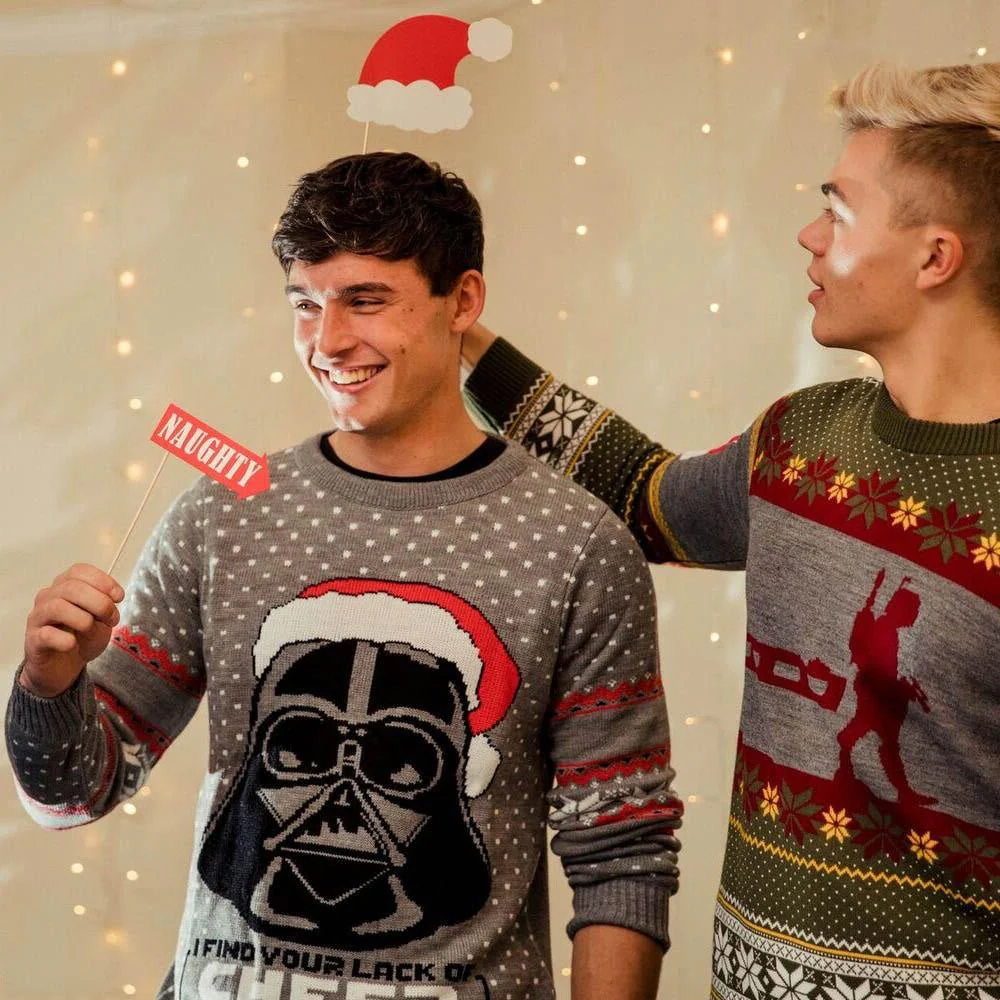 Star Wars Darth Vader Knitted Christmas Jumper / Sweater - Image 2