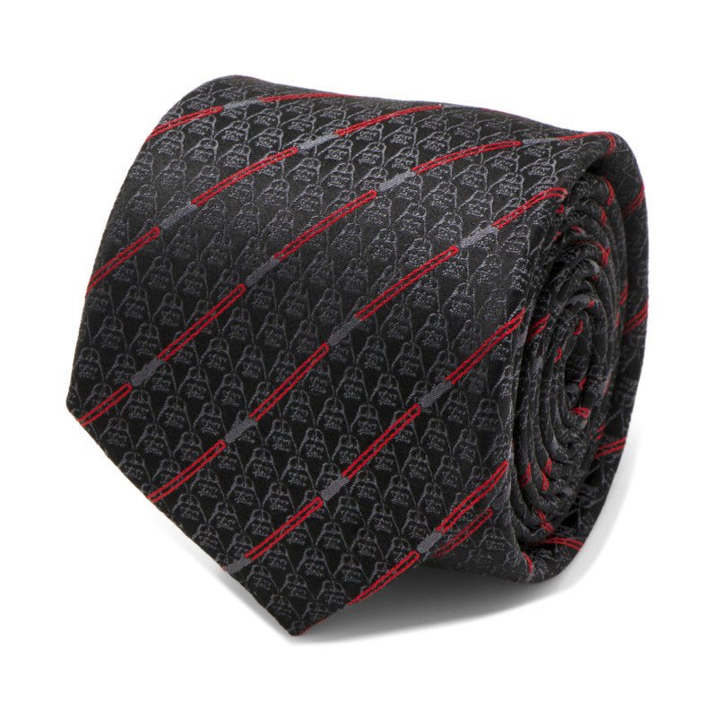 Star Wars Darth Vader With Red Lightsaber Black Silk Tie