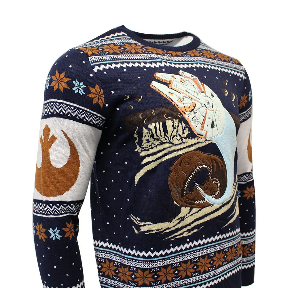 Star Wars Millennium Falcon Escape Knitted Christmas Jumper / Sweater - Image 2