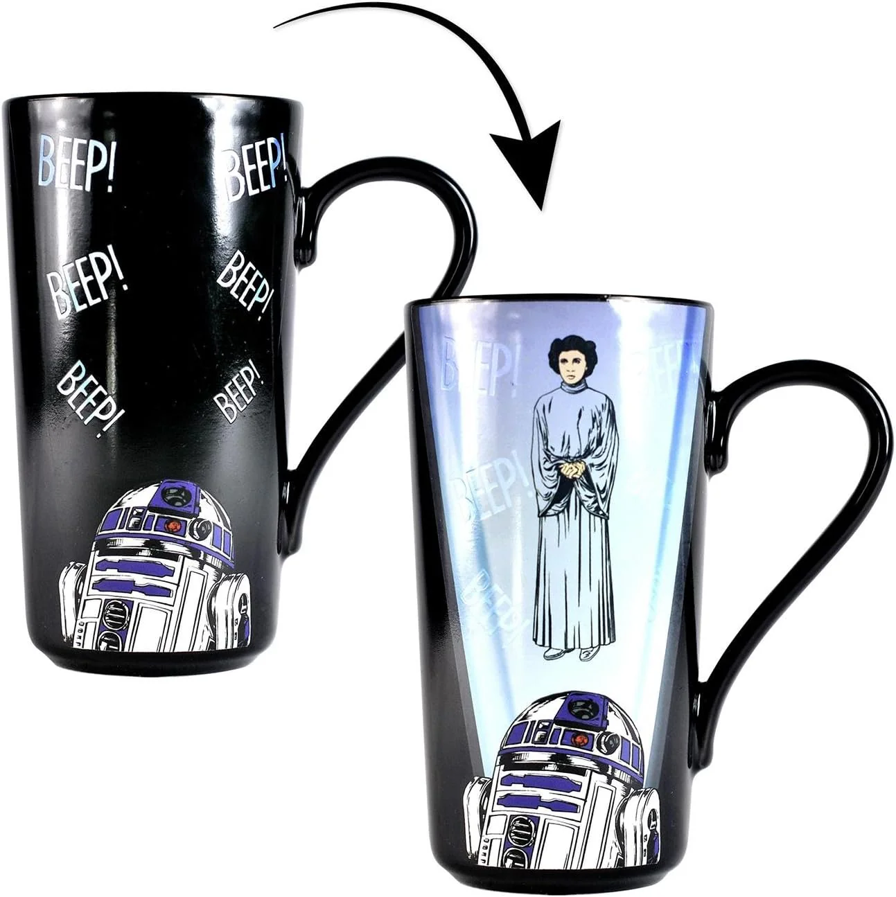 Star Wars Princess Leia Hologram Heat Changing Latte Mug