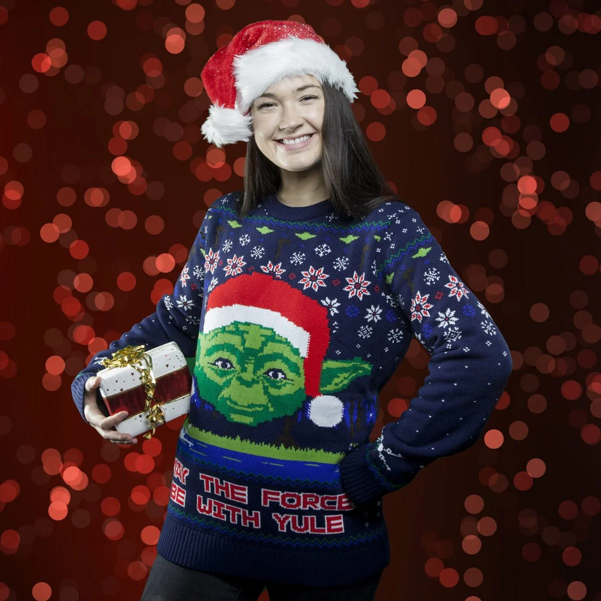 Star Wars Yoda Knitted Christmas Jumper / Sweater - Image 2