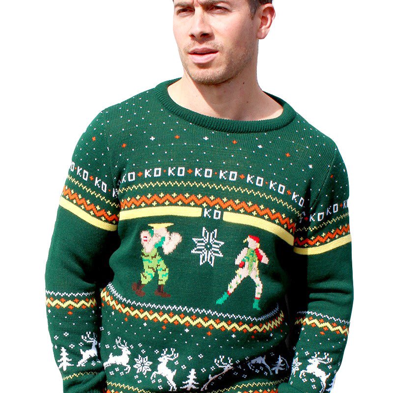Street Fighter Guile Vs. Cammy Christmas Jumper - Image 4