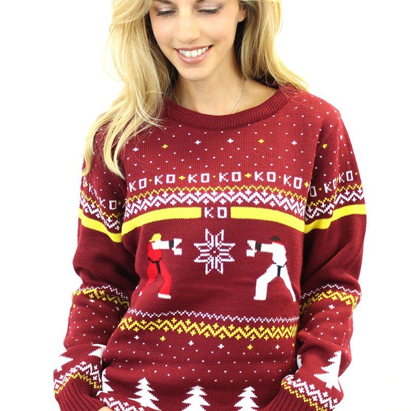 Street Fighter Ryu Vs. Ken Christmas Jumper / Sweater - Image 2