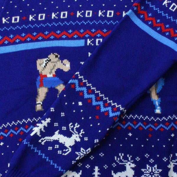 Street Fighter Sagat Vs. Chun-Li Christmas Jumper / Sweater - Image 2