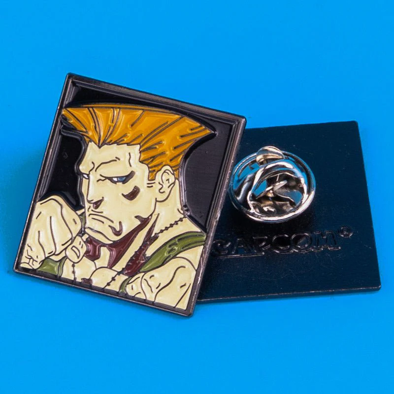 Street Fighter Single Character Enamel Pin - Guile - Image 2