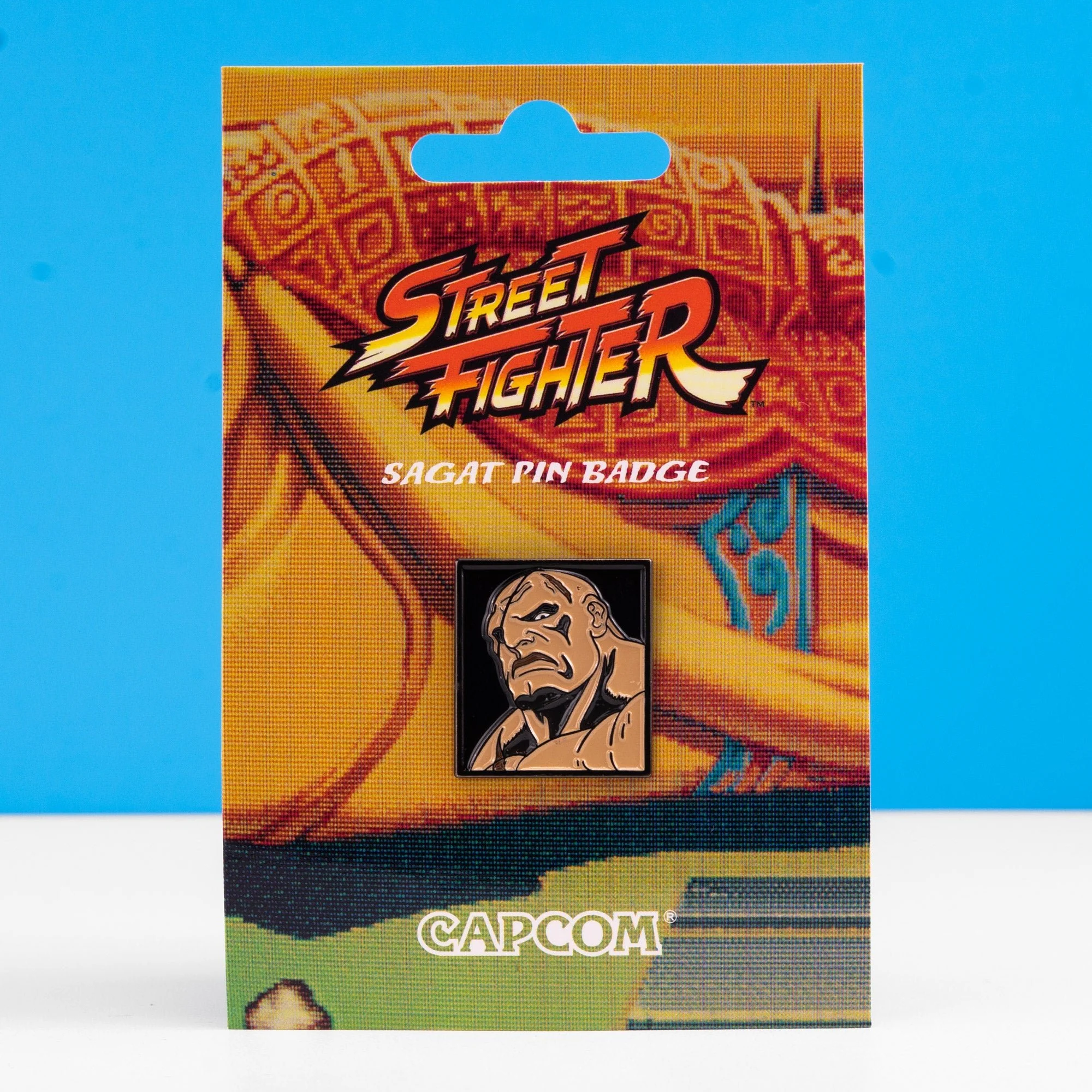 Street Fighter Single Character Enamel Pin - Sagat
