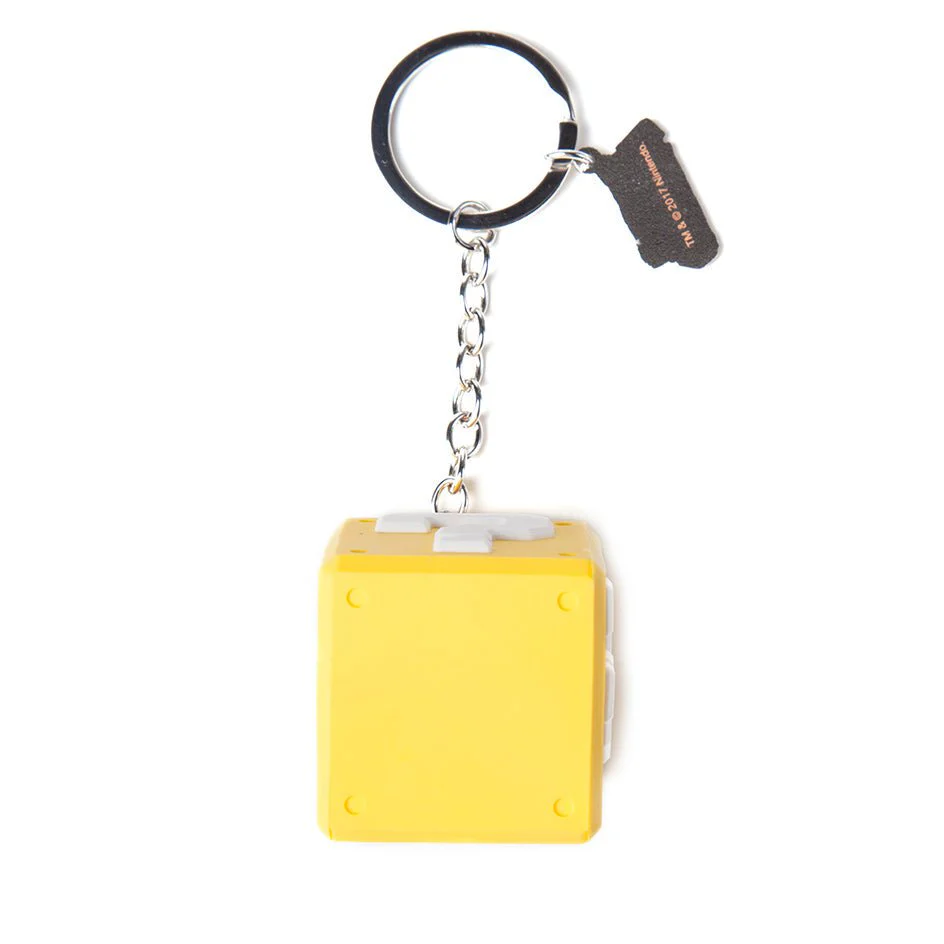 Super Mario 3D Question Block Rubber Key Chain - Image 3