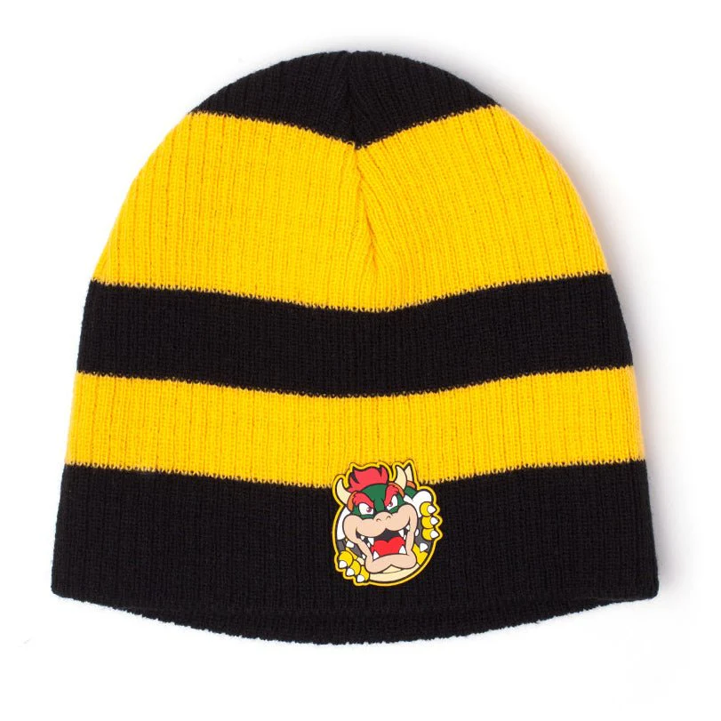 Super Mario Bowser Striped Beanie Hat