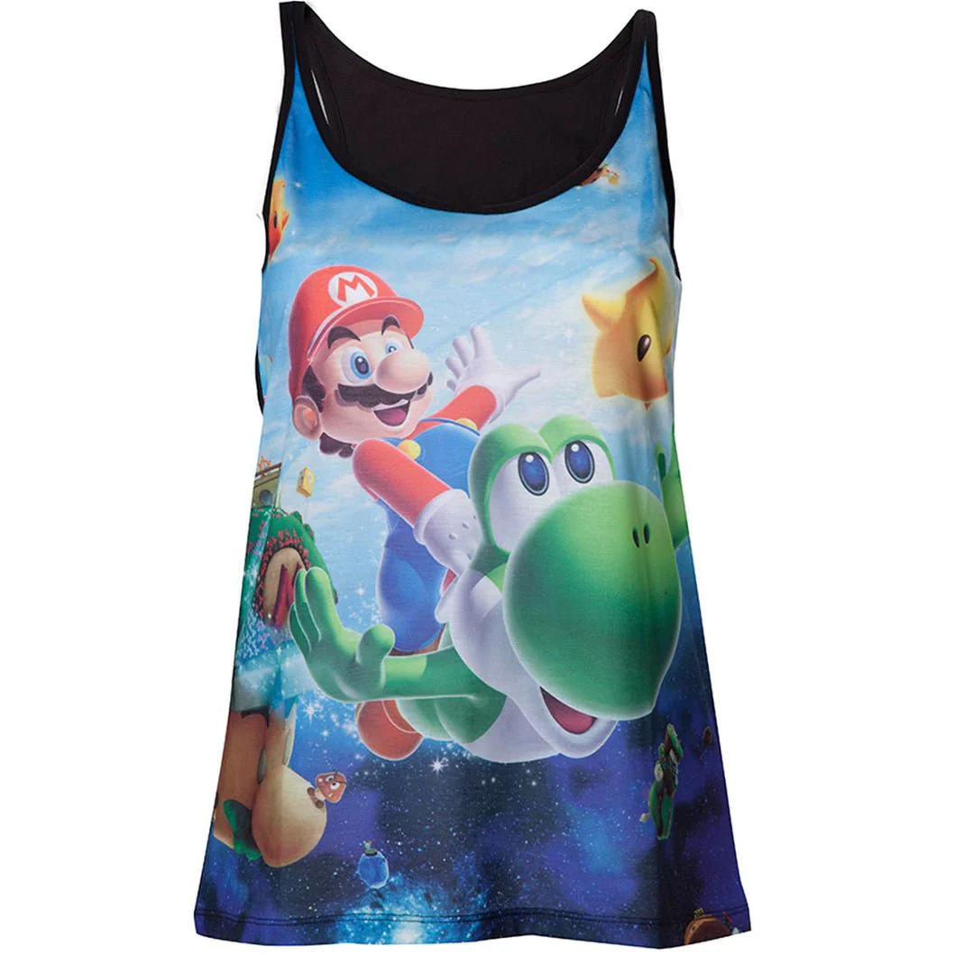 Super Mario - Super Mario Galaxy Ladies Vest Top - Image 4