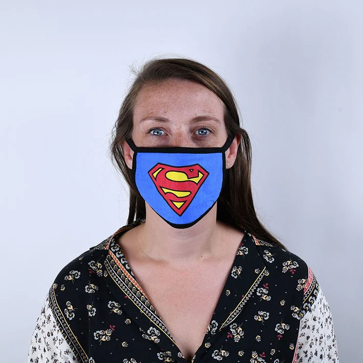 Superman Logo Face Mask 2 Pack - Image 2