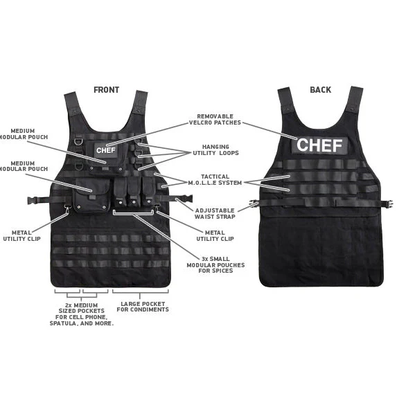Tactical BBQ Chef Apron - Image 3
