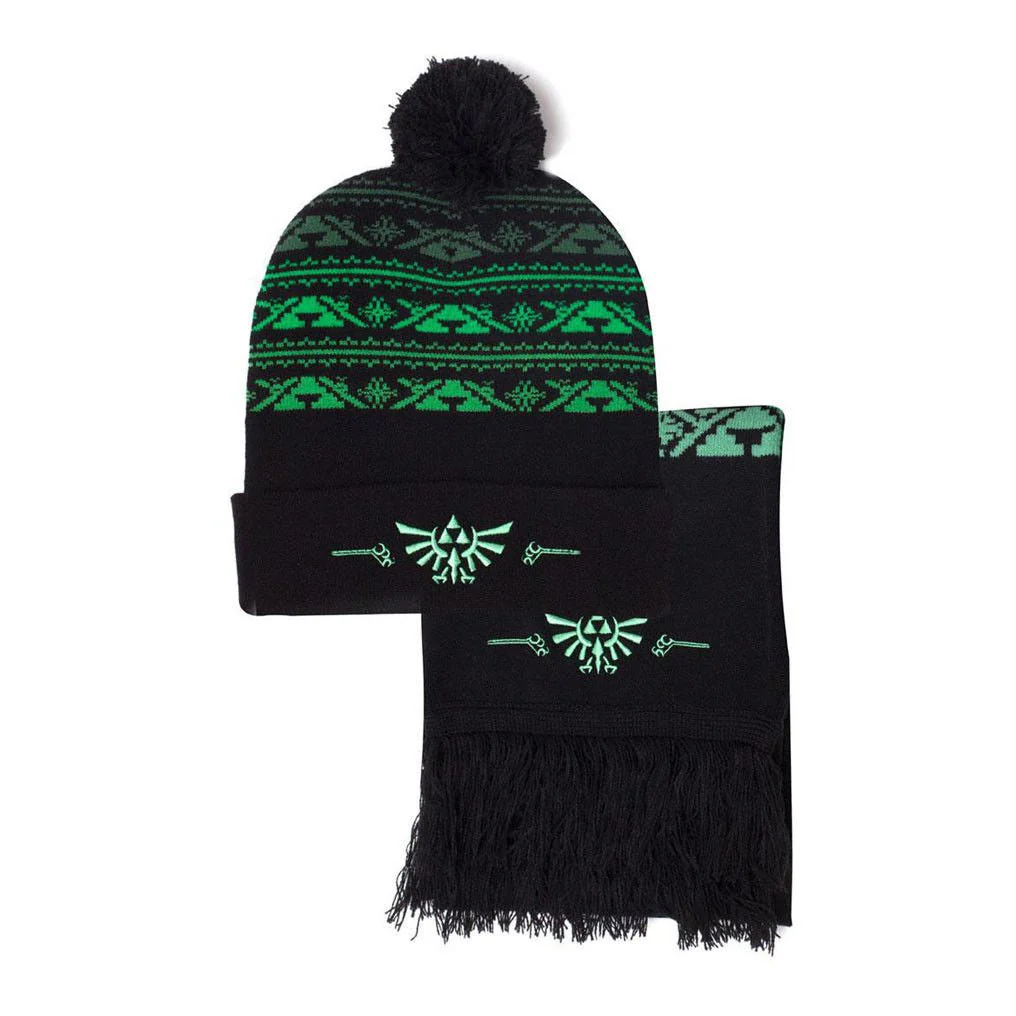 The Legend of Zelda Bobble Hat and Scarf Set