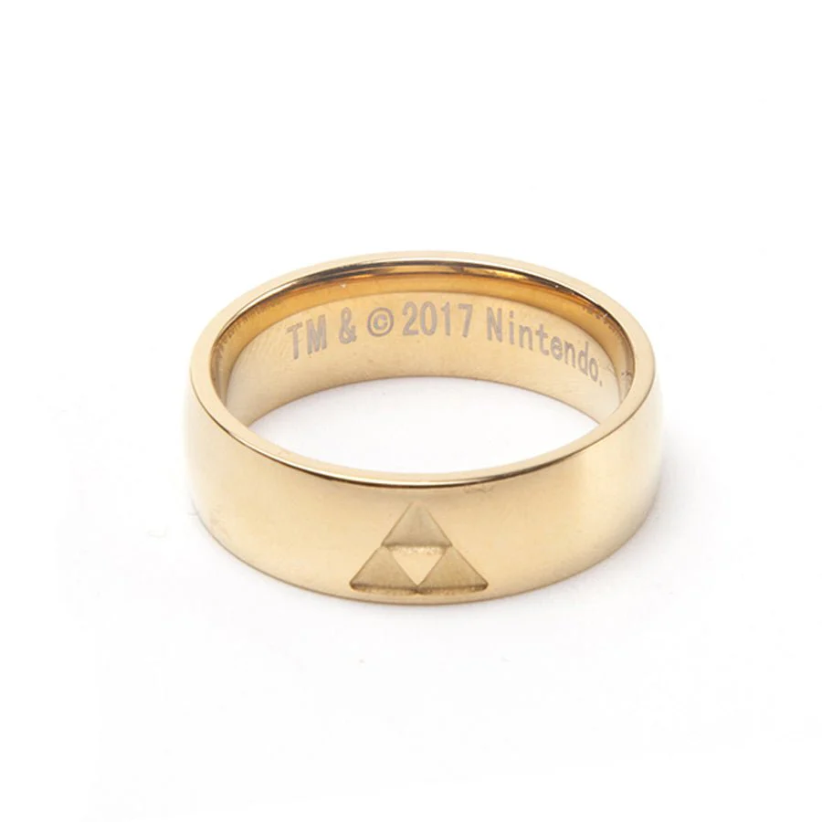 The Legend of Zelda Golden Band Ring with Triforce Logo - Image 3