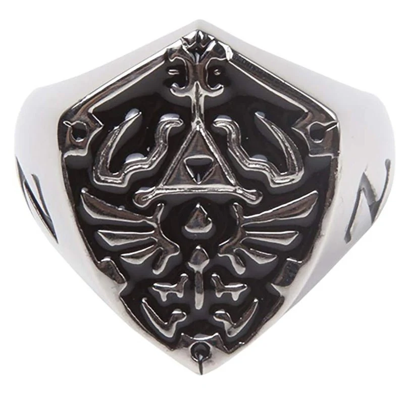 The Legend of Zelda Hylian Shield Metal Signet Ring - Image 3