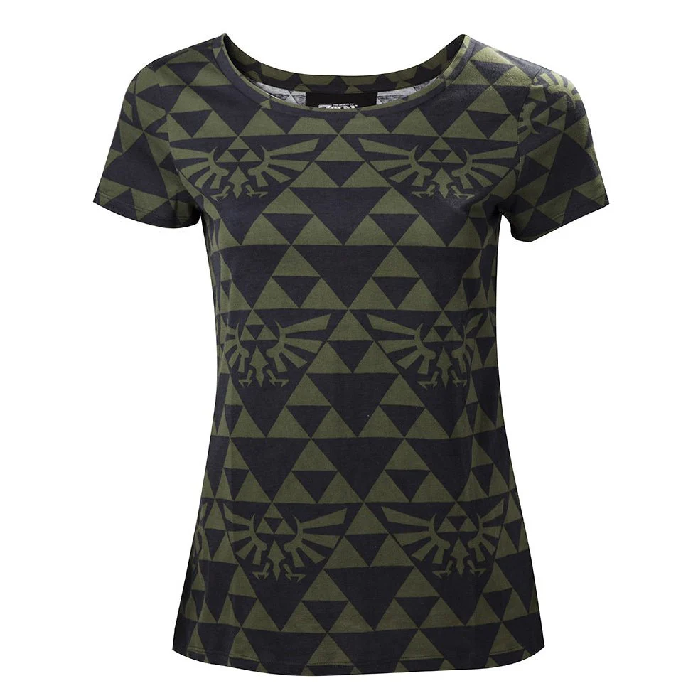 The Legend of Zelda Hyrule Green and Black Ladies T-Shirt - Image 4