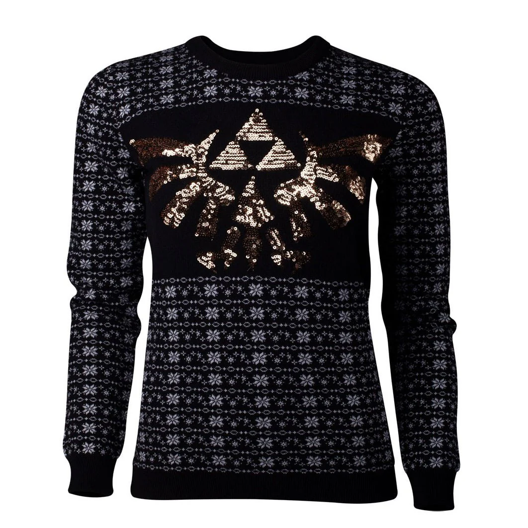 The Legend of Zelda Sequinned Knitted Girls Christmas Jumper / Sweater - Image 7