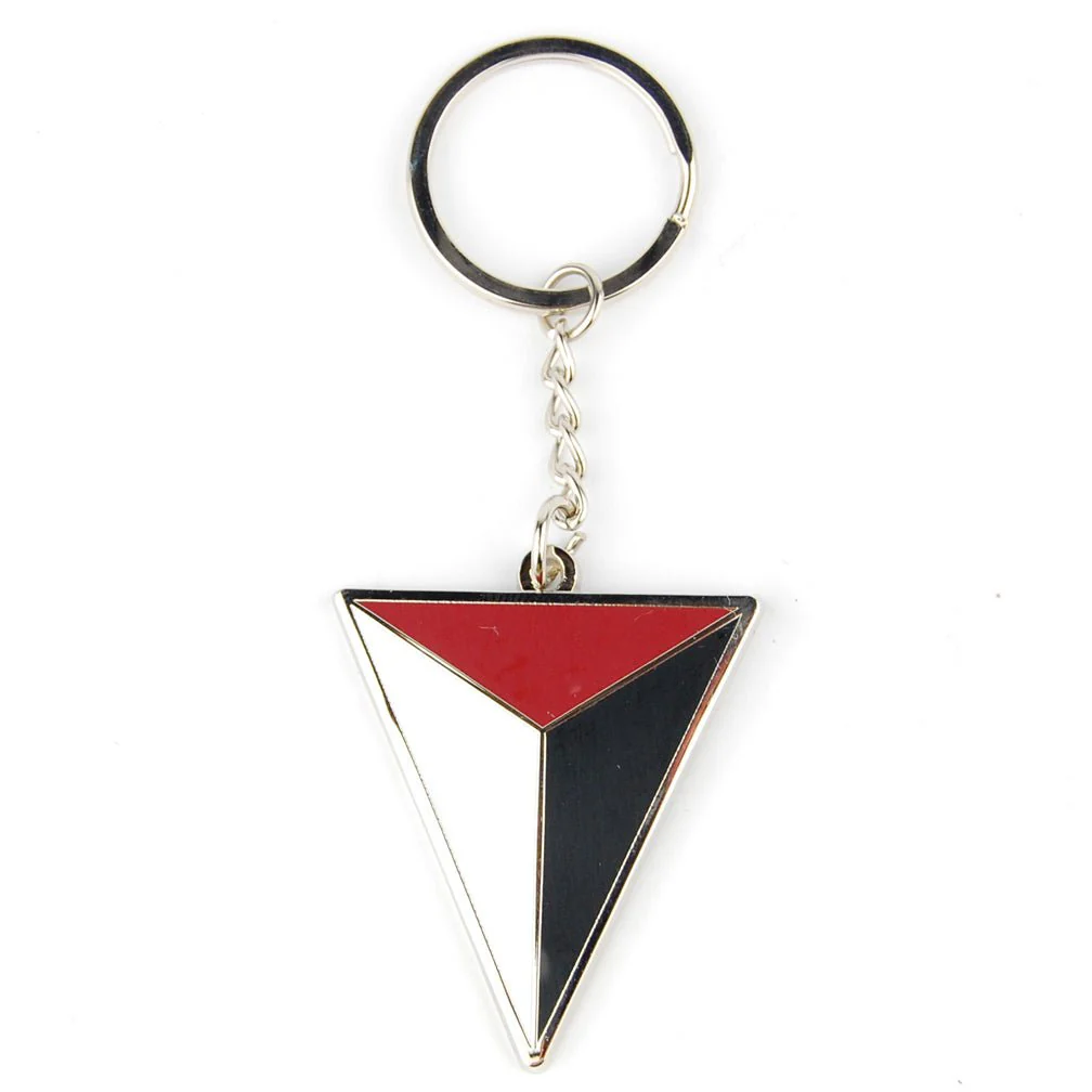 Uncharted Shoreline Triangle Metal Keychain