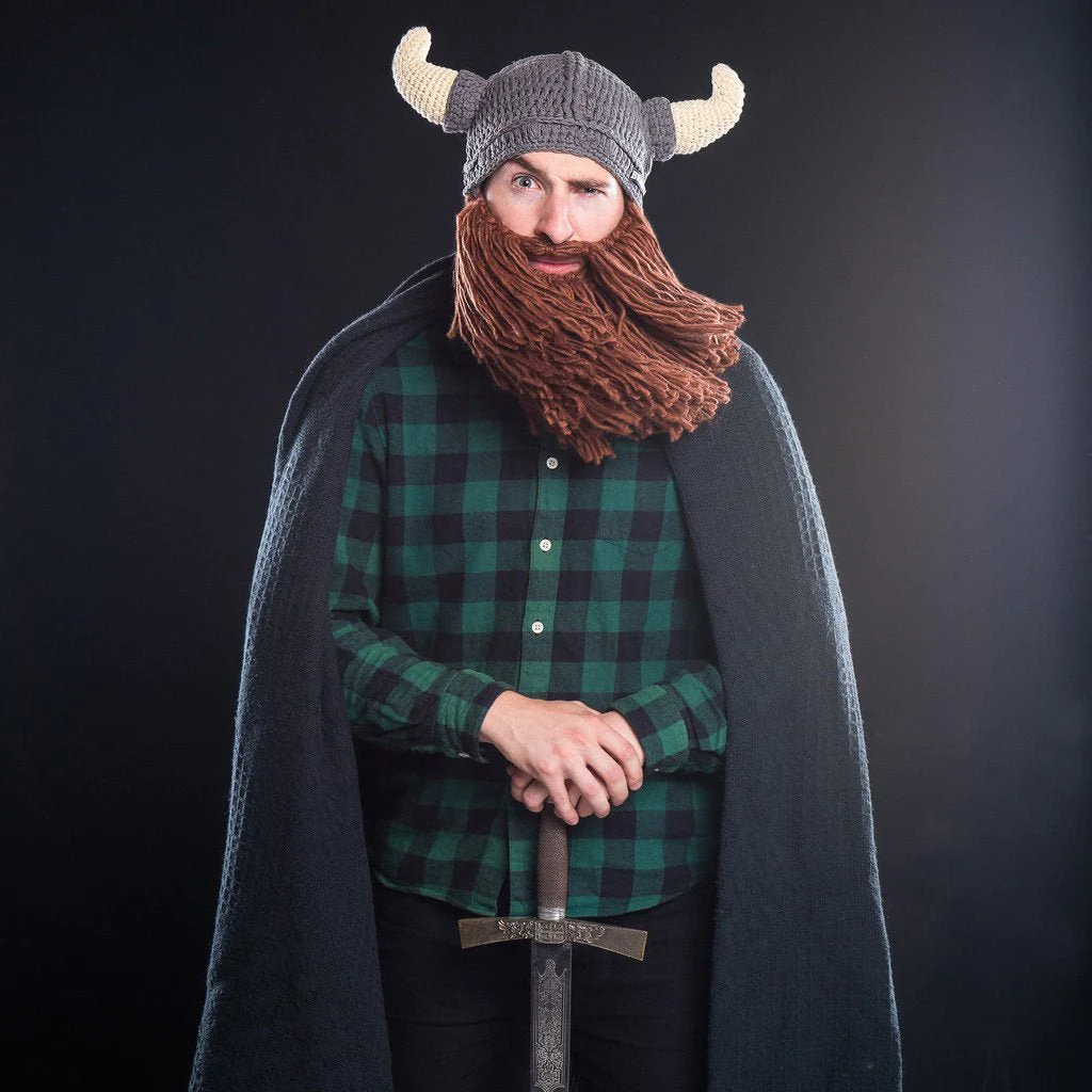 Viking Horn Bearded Hat - Image 3